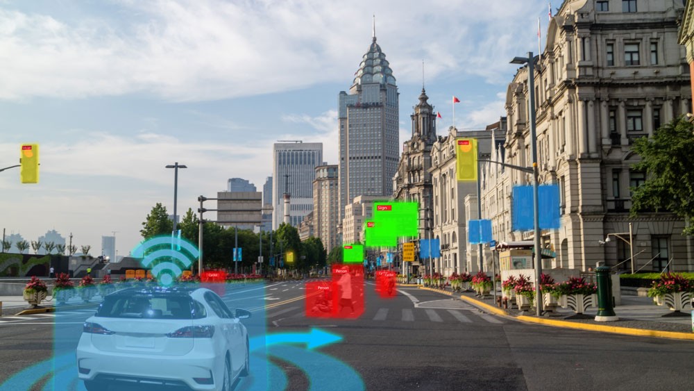 物联网智能城市自动驾驶汽车